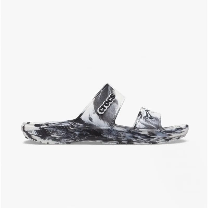 207701-103 CLASSIC MARBLED Unisex Sandals White/Black sold by Shuperb
