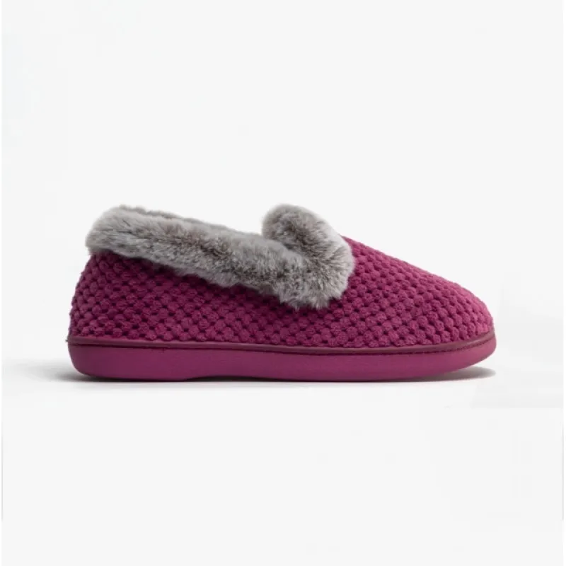 MISHA Womens Full Slippers Bordo Popcorn sold by Shuperb