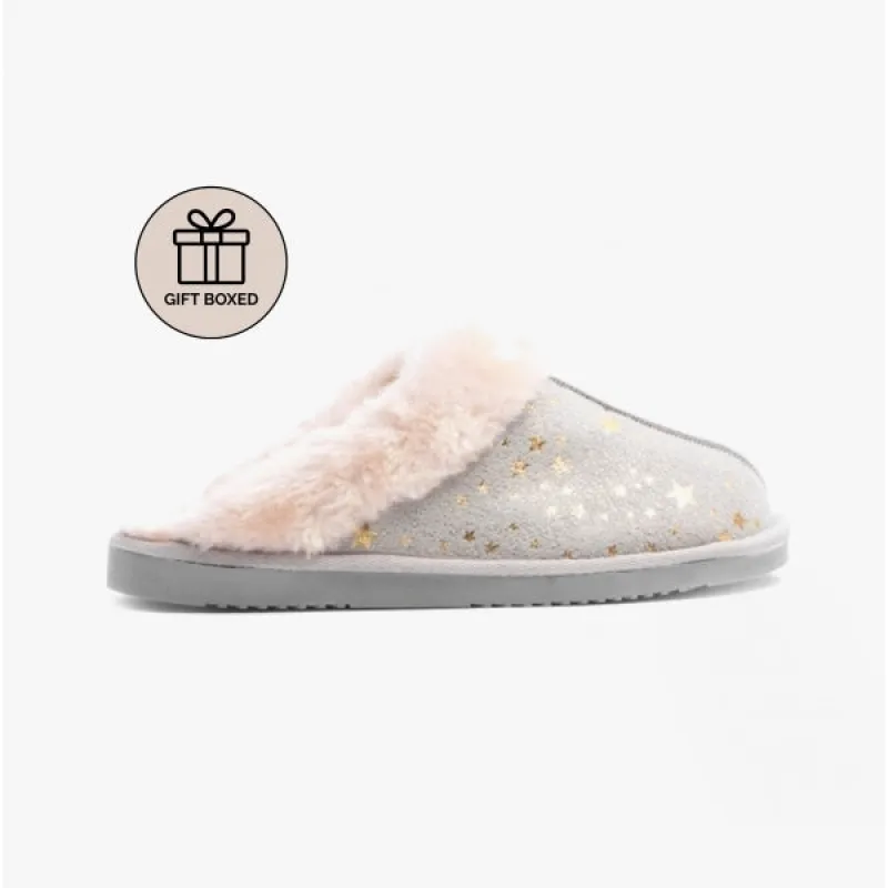 TIGGI Ladies Mule Slippers Light Grey sold by Shuperb