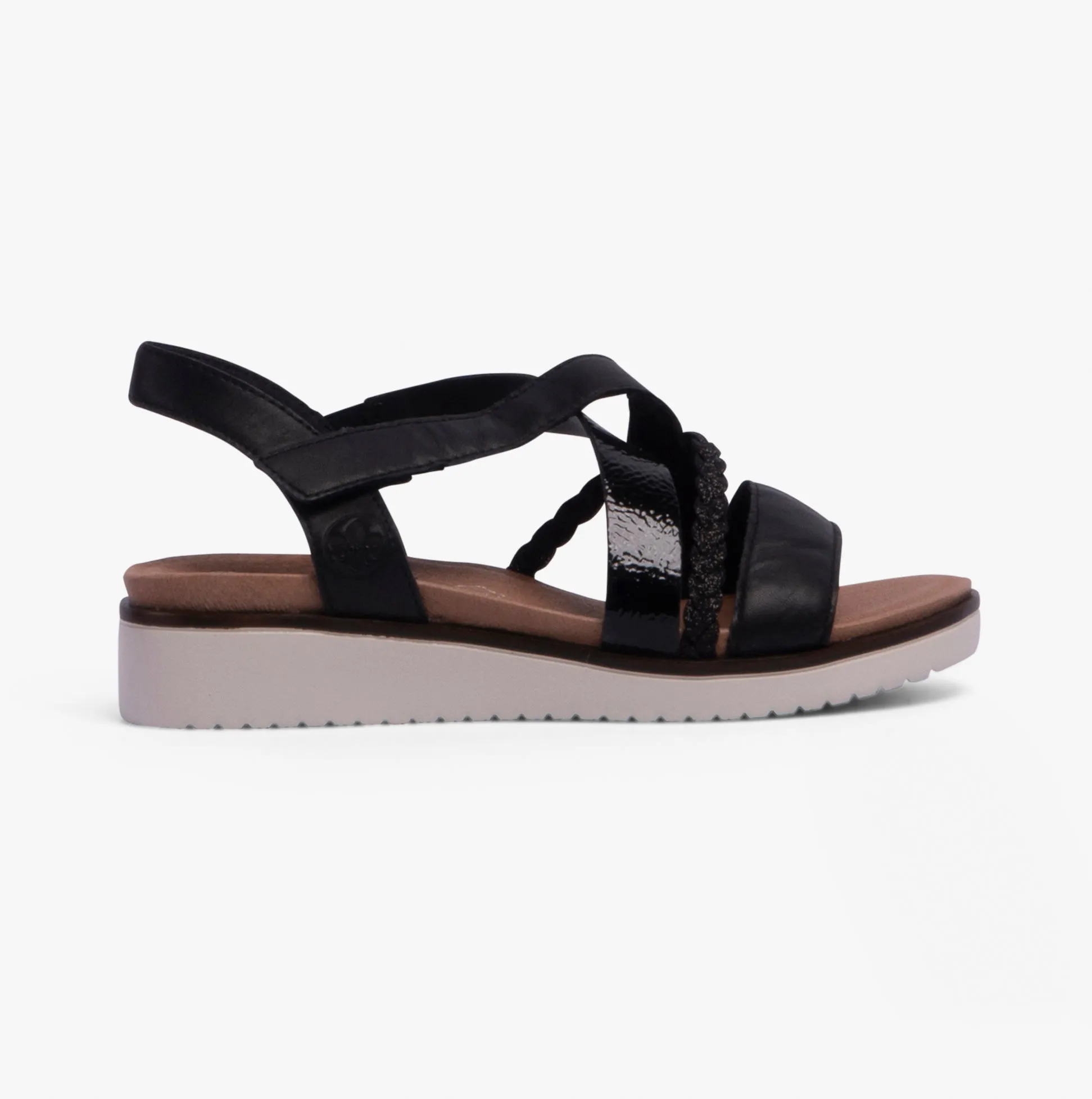 Rieker V3773-00 Womens Sandals Black sold by Shuperb