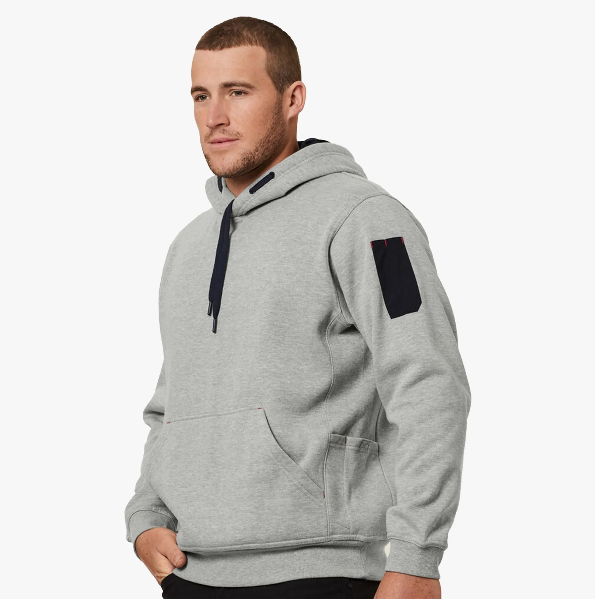 Hard Yakka BRUSHED FLEECE Mens Sweatshirt Grey sold by Shuperb product image thumbnail 3