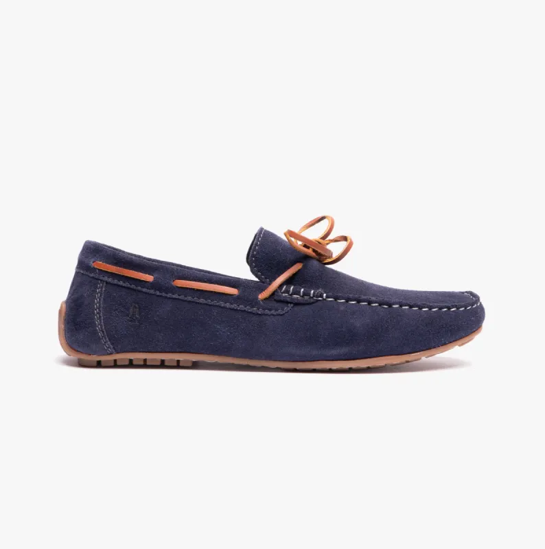 Hush Puppies REUBEN Mens Boat Shoes Navy made by Hush Puppies