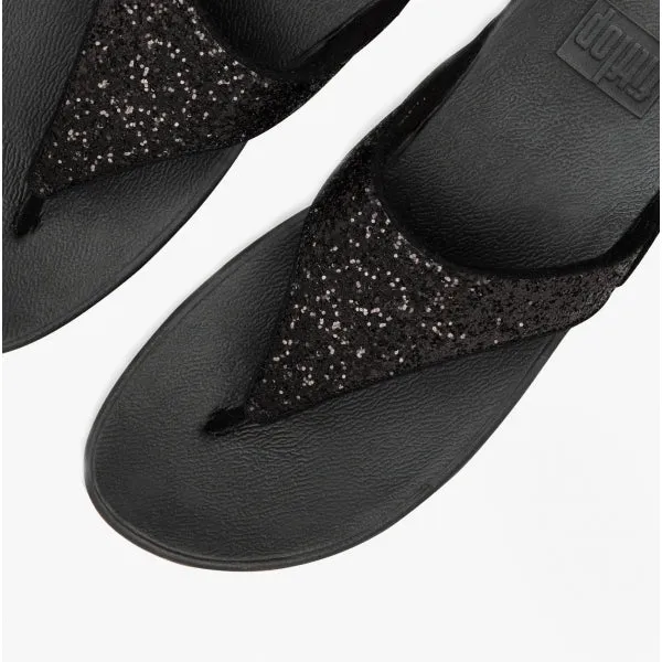 FitFlop LULU GLITTER Womens Toe Post Sandals Black Glitter sold by Shuperb product image thumbnail 2