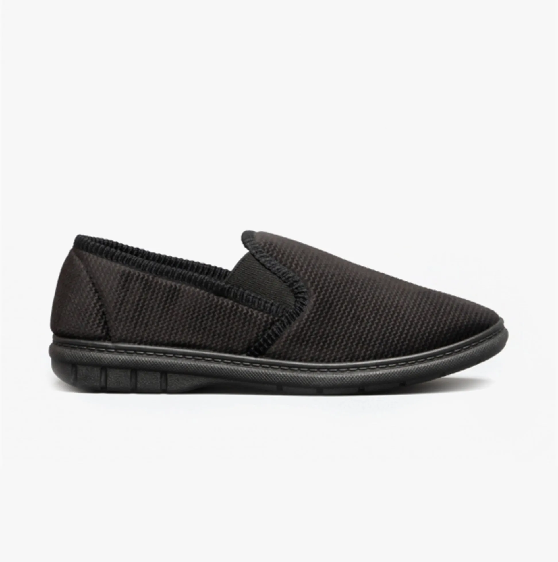 Fleet & Foster JOHN Mens Slippers Black sold by Shuperb
