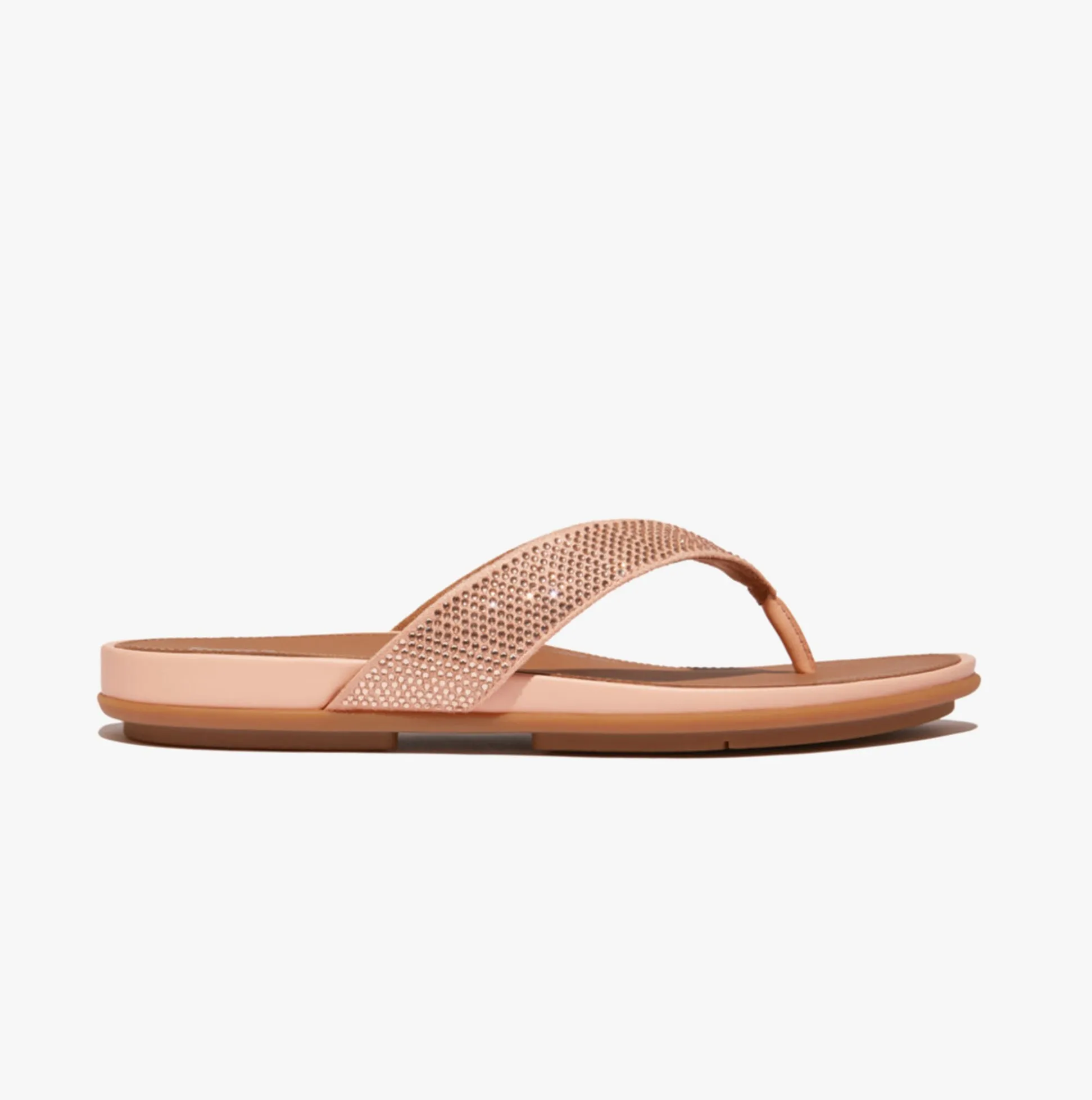 GRACIE CRYSTAL Womens Toe Post Sandals Blushy sold by Shuperb