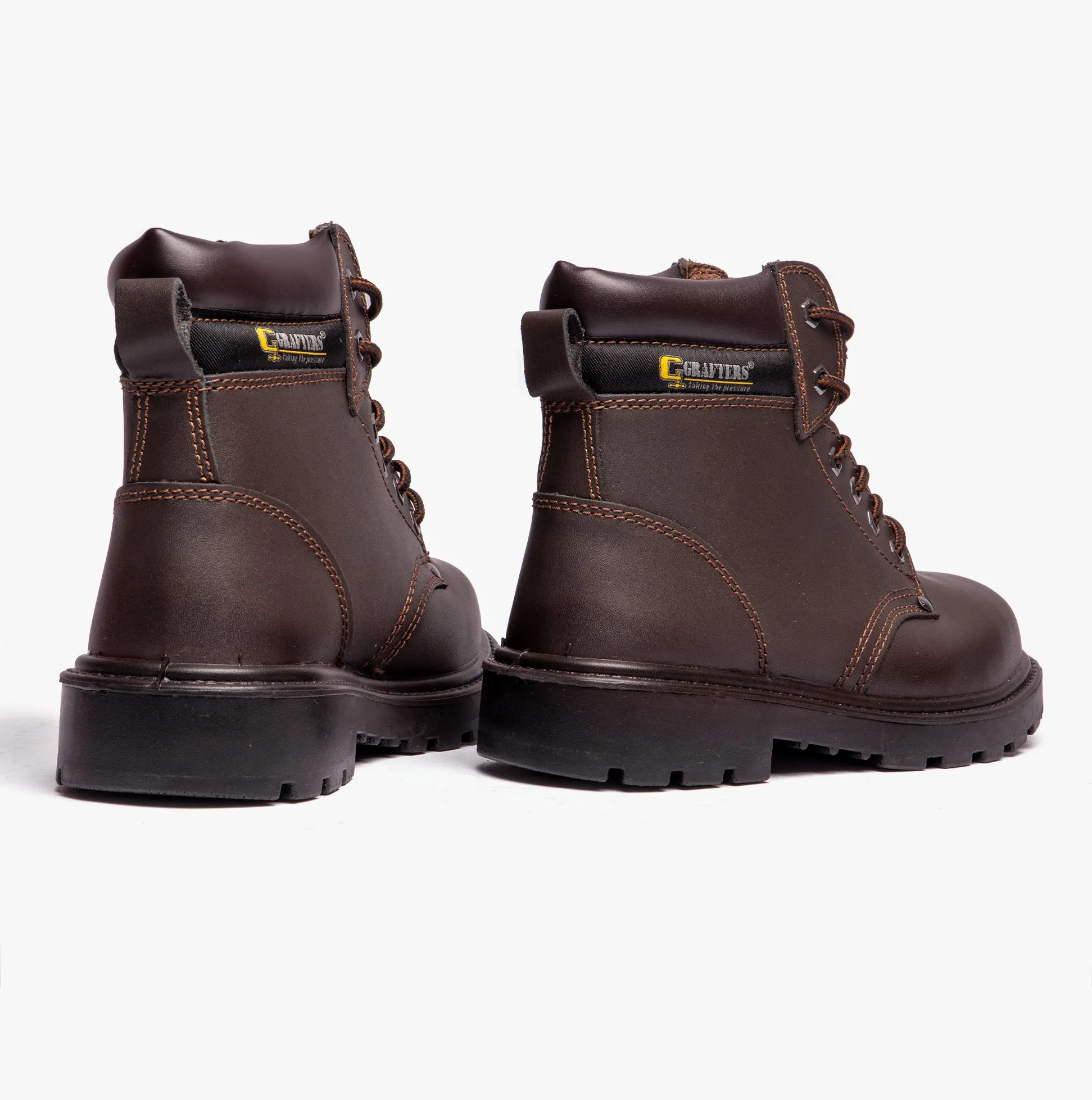 Grafters APPRENTICE Unisex Leather Safety Boots Brown sold by Shuperb product image thumbnail 3