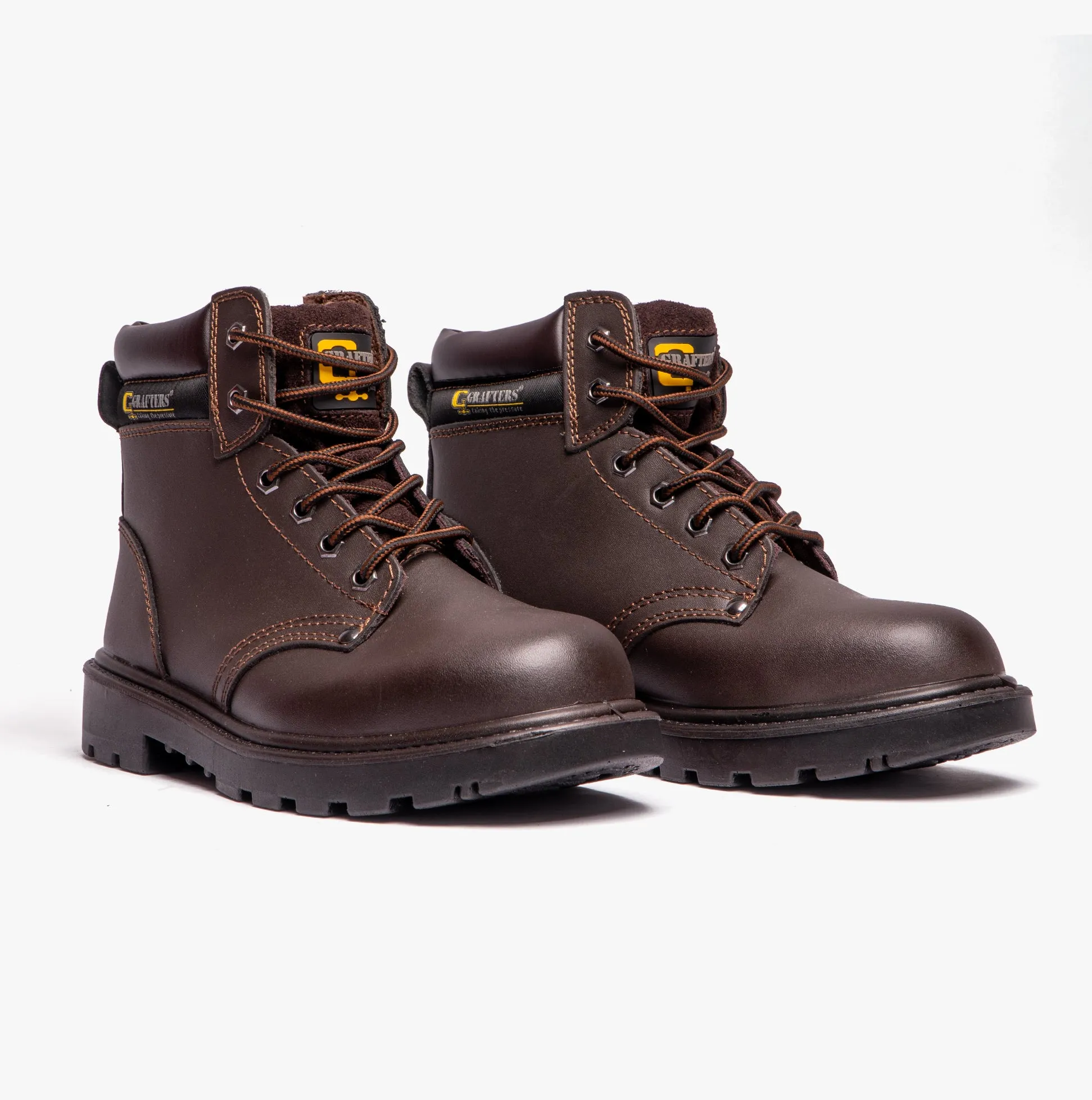 Grafters APPRENTICE Unisex Leather Safety Boots Brown sold by Shuperb product image thumbnail 2