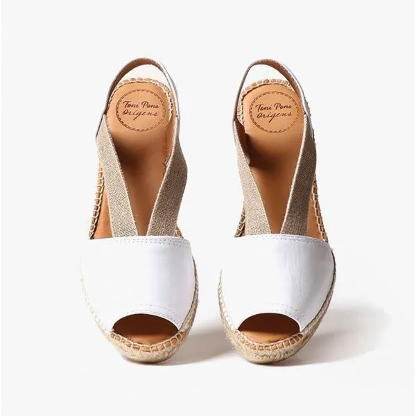 Toni Pons TEIDE Womens Peep-Toe Espadrilles White sold by Shuperb product image thumbnail 3