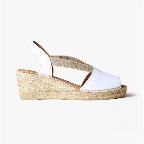 Toni Pons TEIDE Womens Peep-Toe Espadrilles White sold by Shuperb