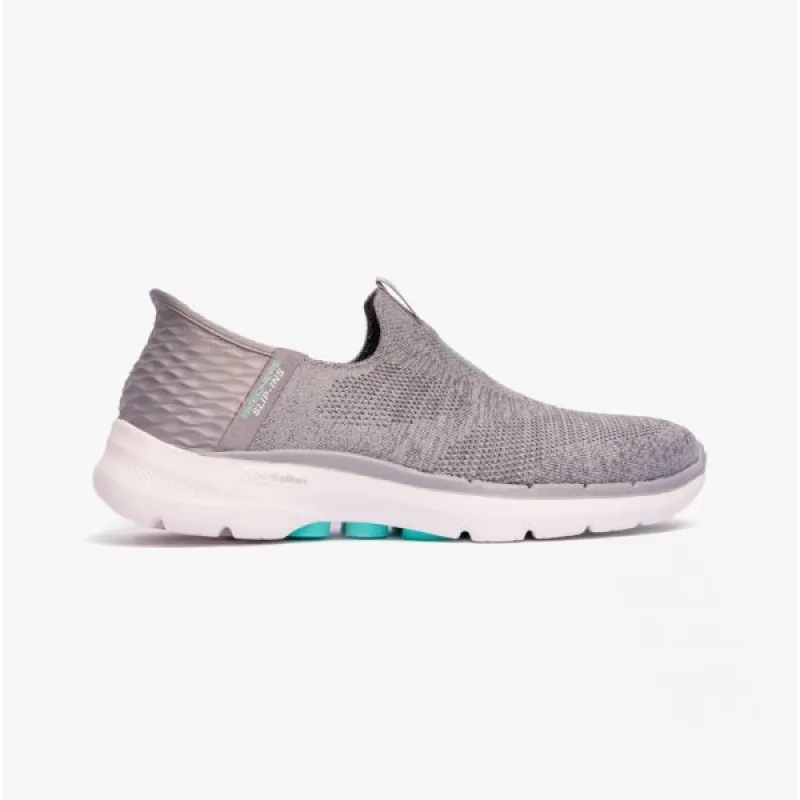 GO WALK 6-FABULOUS VIEW Ladies Slip-On Trainers Grey sold by Shuperb