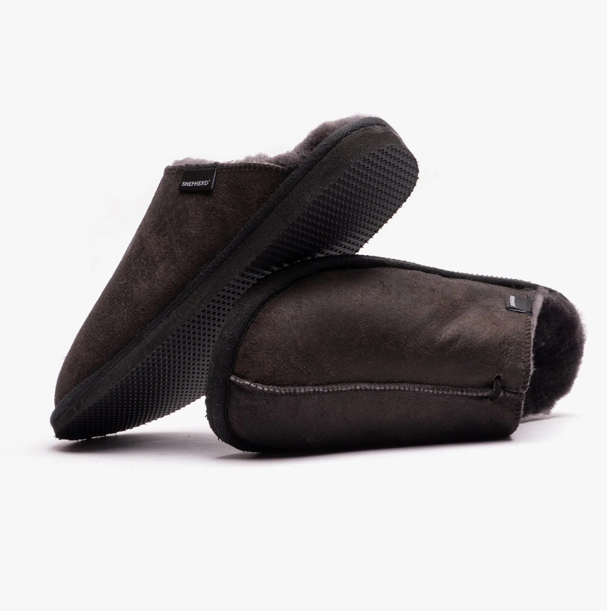 Shepherd HUGO Mens Sheepskin Mules Black sold by Shuperb product image thumbnail 5