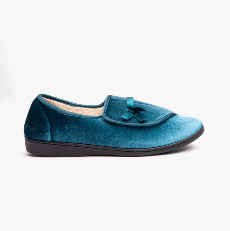 VIOLA Womens Full Slippers Blue sold by Shuperb