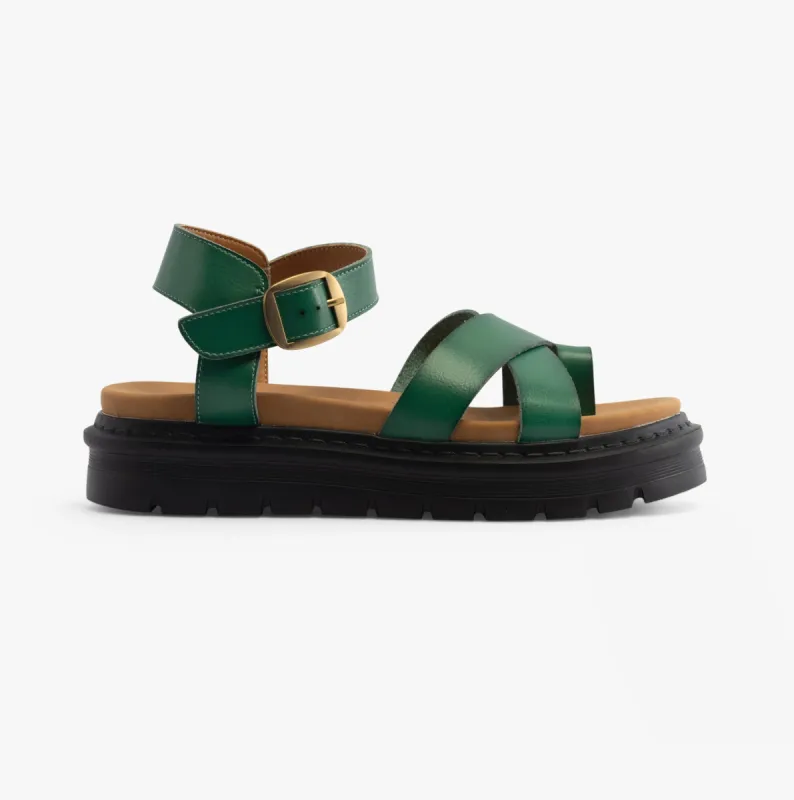 TEMPLE Womens Sandals Forest sold by Shuperb