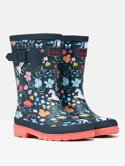 Joules JNR WELLY PRINT Girls Wellies Navy Horse sold by Shuperb product image thumbnail 3