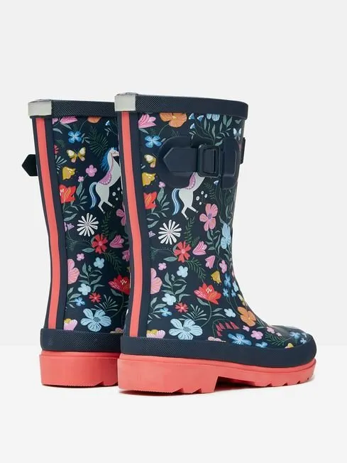 Joules JNR WELLY PRINT Girls Wellies Navy Horse sold by Shuperb product image thumbnail 4