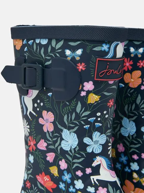 Joules JNR WELLY PRINT Girls Wellies Navy Horse sold by Shuperb product image thumbnail 5