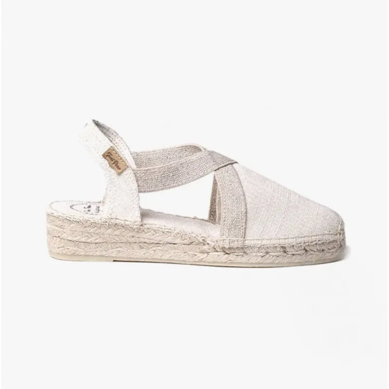 Toni Pons VERDI Womens Vegan Espadrilles Sandals Ecru sold by Shuperb