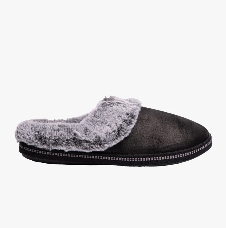 Skechers 167625/BLK COZY CAMPFIRE - LOVELY LIFE Womens Indoor Slippers Black sold by Shuperb