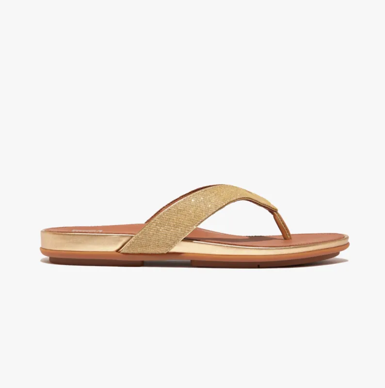 GRACIE SHIMMERLUX Womens Toe Post Sandals Platino sold by Shuperb