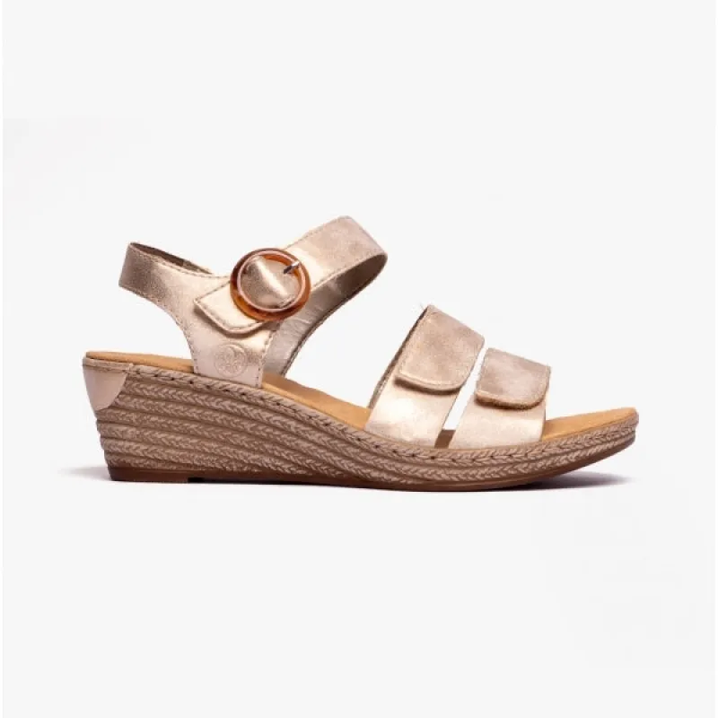 Rieker 62487-60 Womens Heel Shoes Beige sold by Shuperb