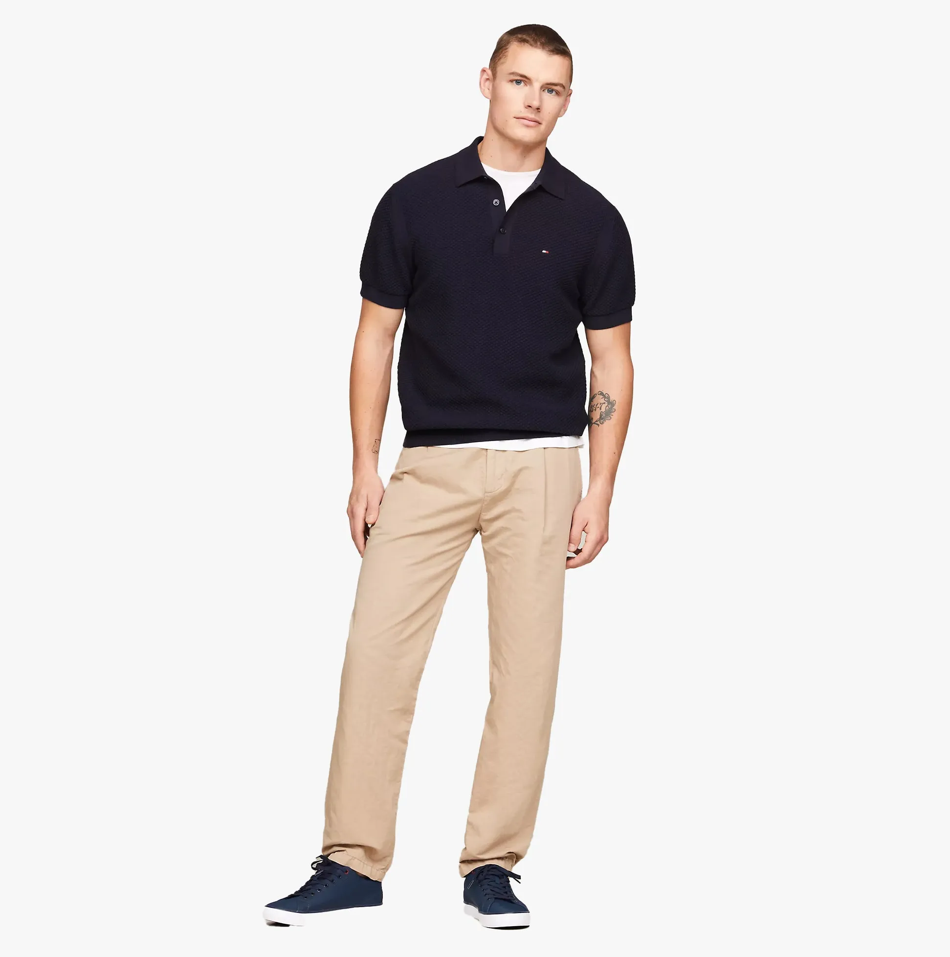 Tommy Hilfiger HI LOW STRIP Mens Trainers Desert Sky sold by Shuperb product image thumbnail 2