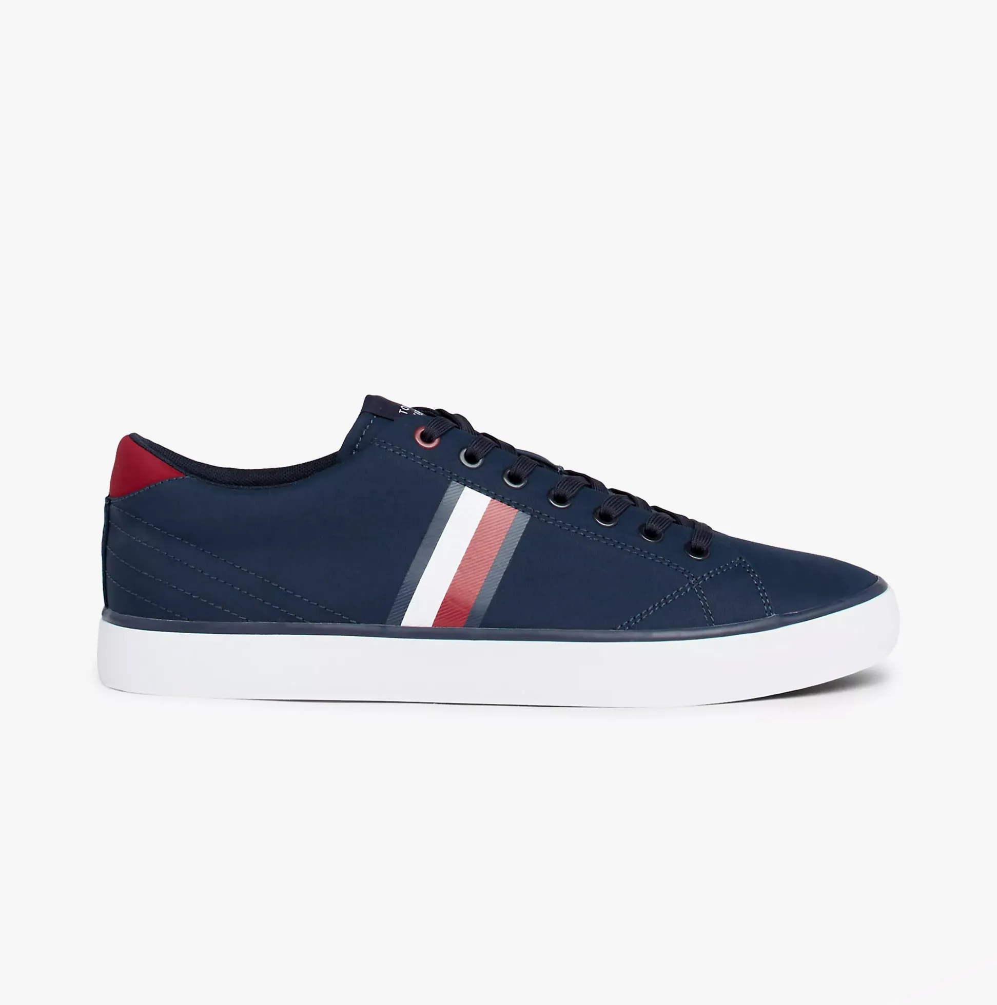 Tommy Hilfiger HI LOW STRIP Mens Trainers Desert Sky sold by Shuperb