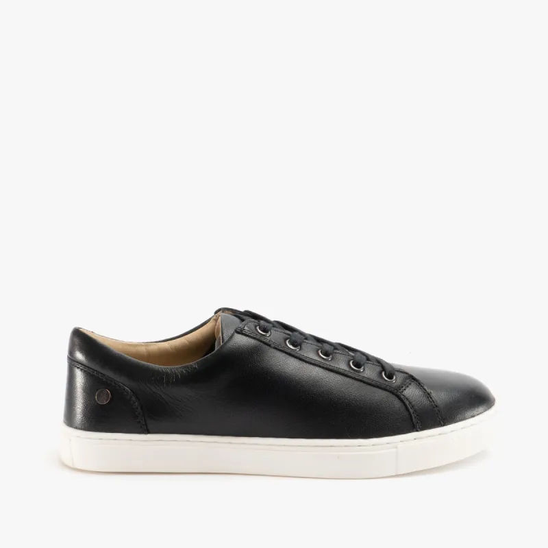 Hush Puppies TESSA Womens Leather Casual Trainers Black sold by Shuperb