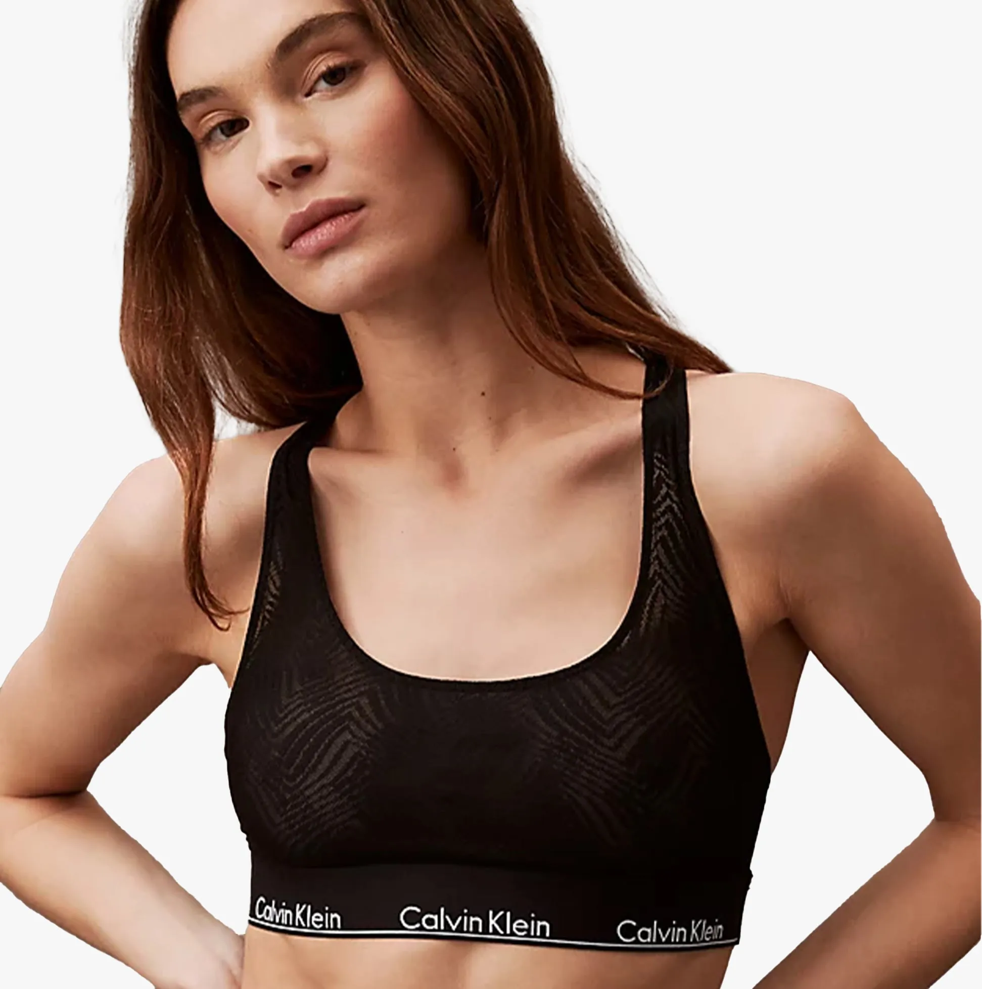 Calvin Klein LACE Unlined Bralette Womens Black sold by Shuperb
