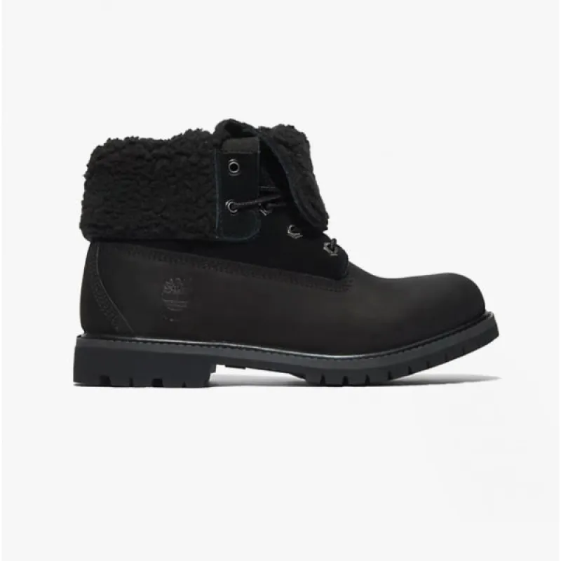 Timberland AUTHENTIC FOLD DOWN Womens Boots Black Nubuck sold by Shuperb