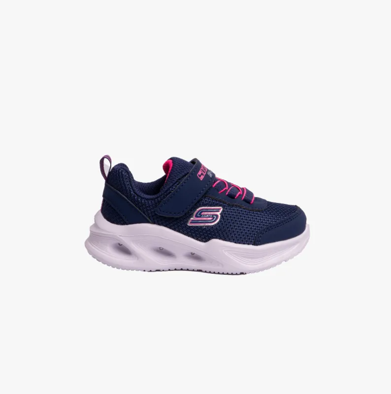 Skechers 303715N/NVY SOLA GLOW Girls Trainers Navy sold by Shuperb