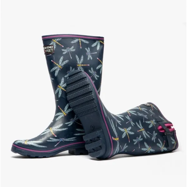 FIREFLY Ladies Rubber Tall Wellies Navy/Pink Dragonfly sold by Shuperb product image thumbnail 4