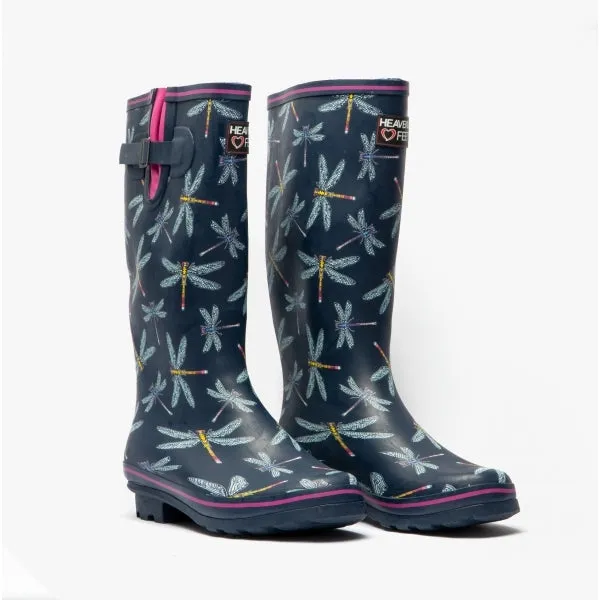 FIREFLY Ladies Rubber Tall Wellies Navy/Pink Dragonfly sold by Shuperb product image thumbnail 2