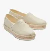 TOMS ALPARGATA PLATFORM ROPE Womens Slip-On Canvas Espadrilles Natural sold by Shuperb