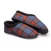 EDWARD Mens Full Slippers Blue Multi Check sold by Shuperb