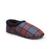 EDWARD Mens Full Slippers Blue Multi Check sold by Shuperb