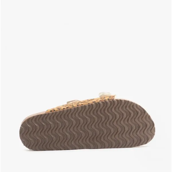 MABEL Ladies Suede Two Strap Slippers Leopard sold by Shuperb product image thumbnail 3