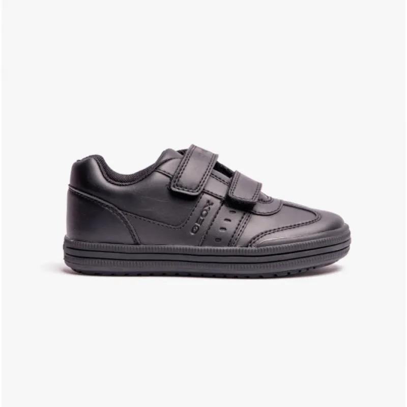 GEOX ELVIS B Boys Touch Fasten School Shoes Black sold by Shuperb
