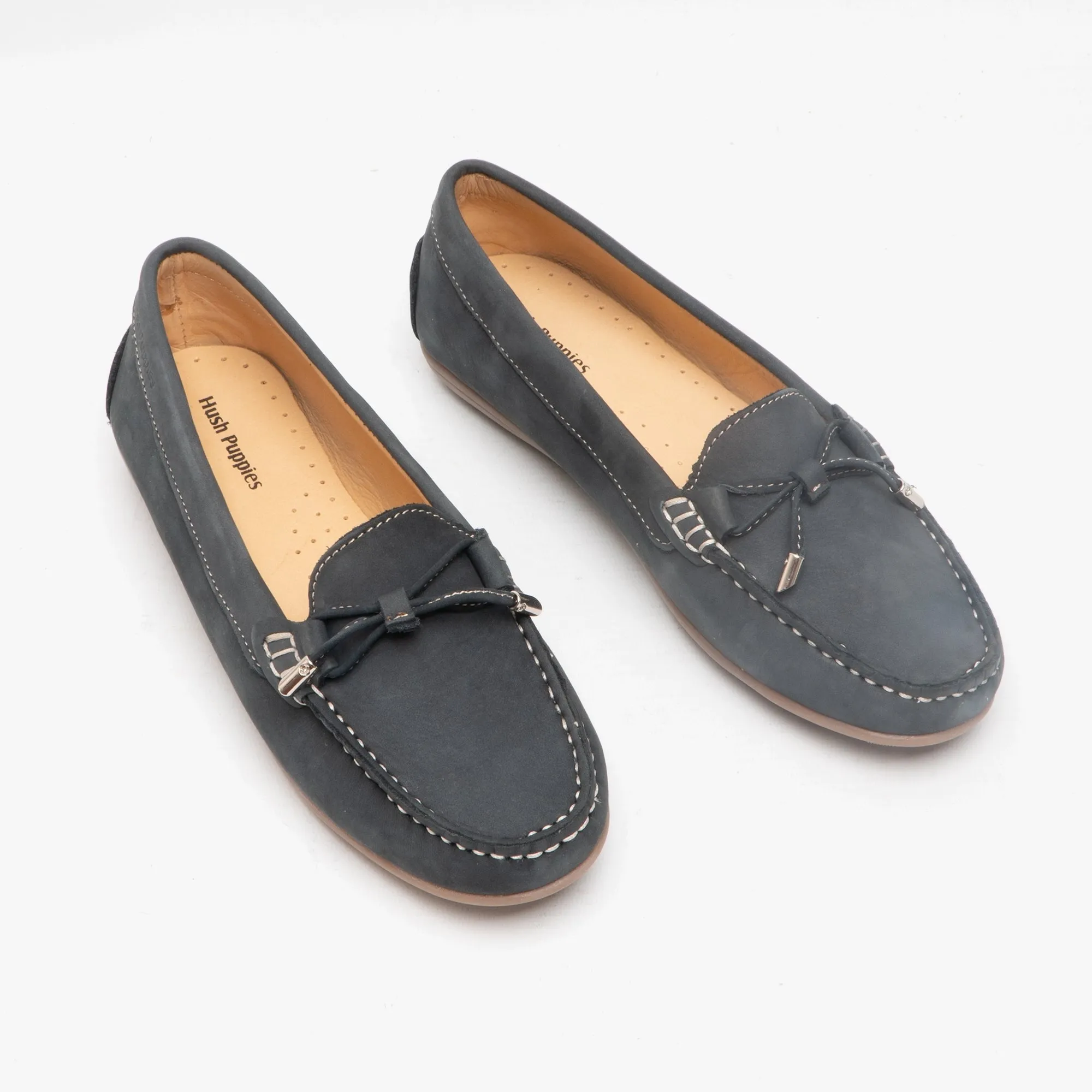 Hush Puppies MAGGIE Womens Nubuck Loafers Navy sold by Shuperb product image thumbnail 3