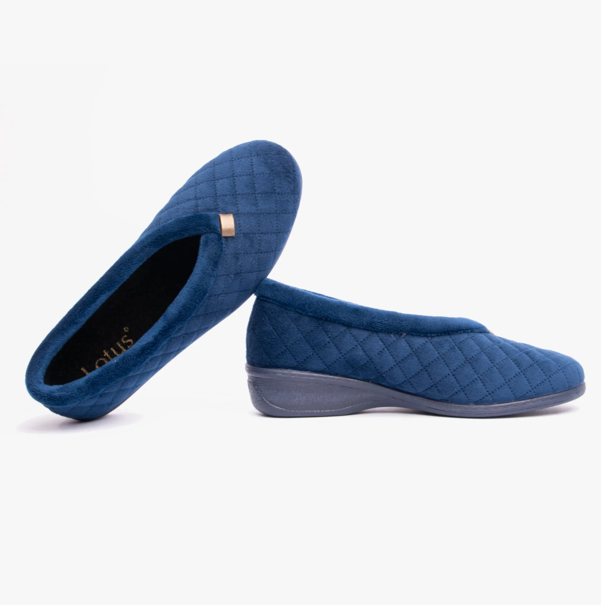 Lotus EADIE Womens Slippers Navy sold by Shuperb product image thumbnail 2