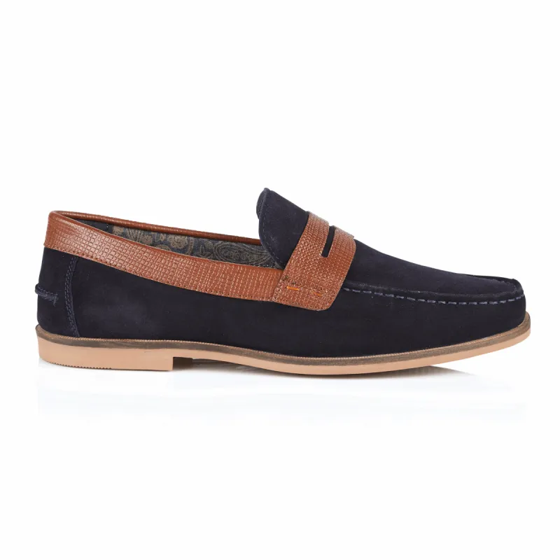 ANCONA Mens Loafers Blue sold by Shuperb