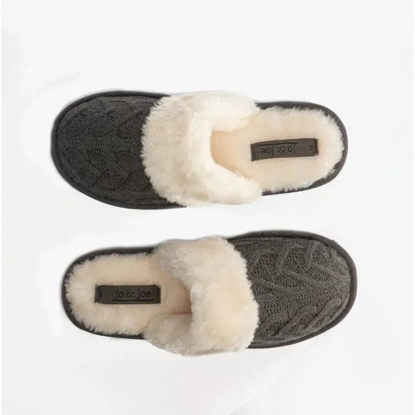Jo & Joe MEGAN Womens Mule Slippers Grey sold by Shuperb product image thumbnail 3