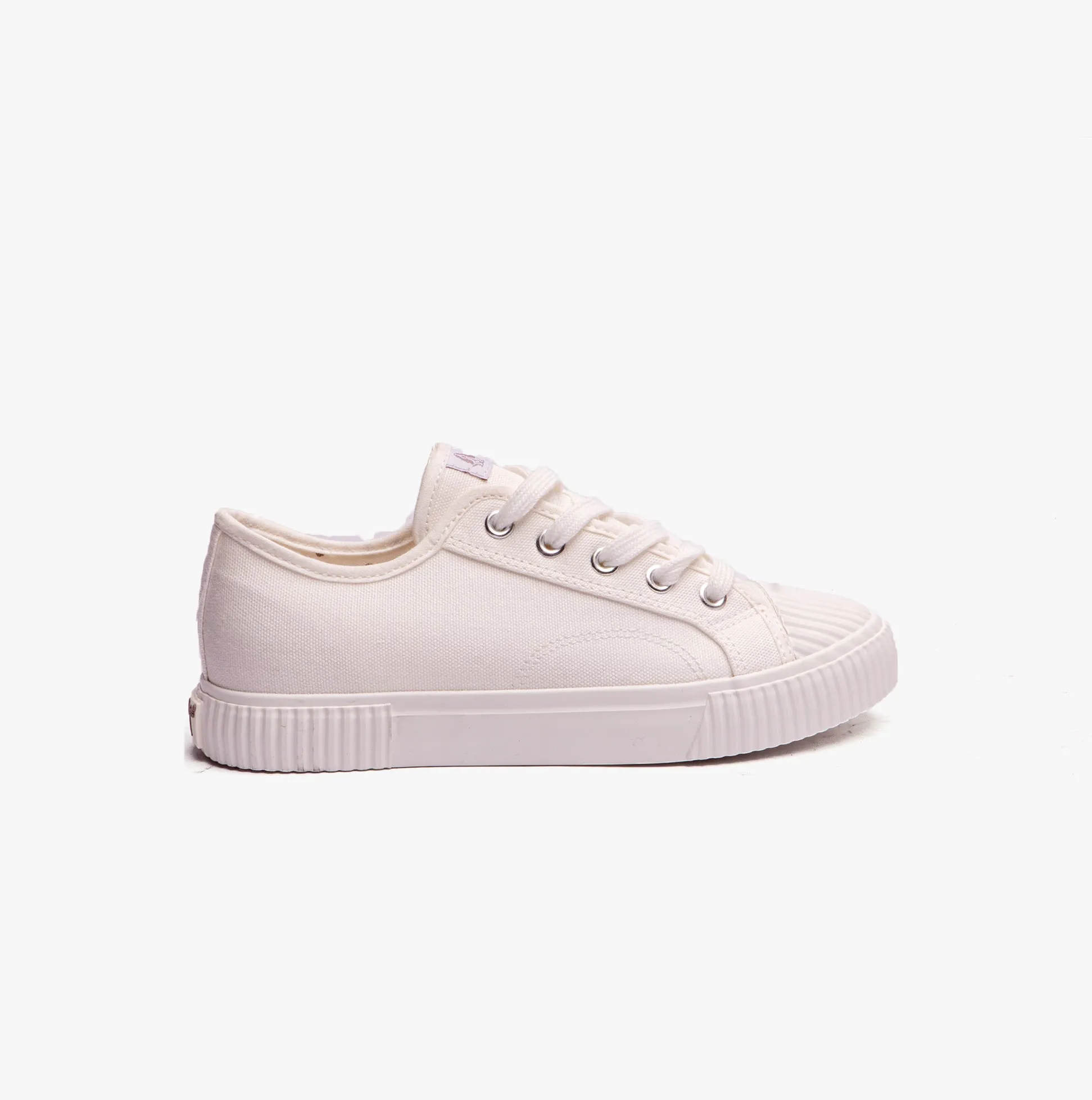 Hush Puppies BROOKE Womens Canvas Trainers White sold by Shuperb