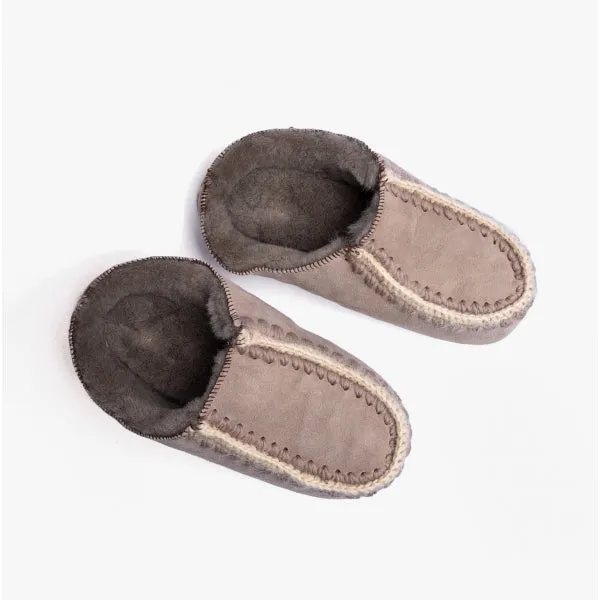 BEATRICE Ladies Sheepskin Slippers Stone sold by Shuperb product image thumbnail 5