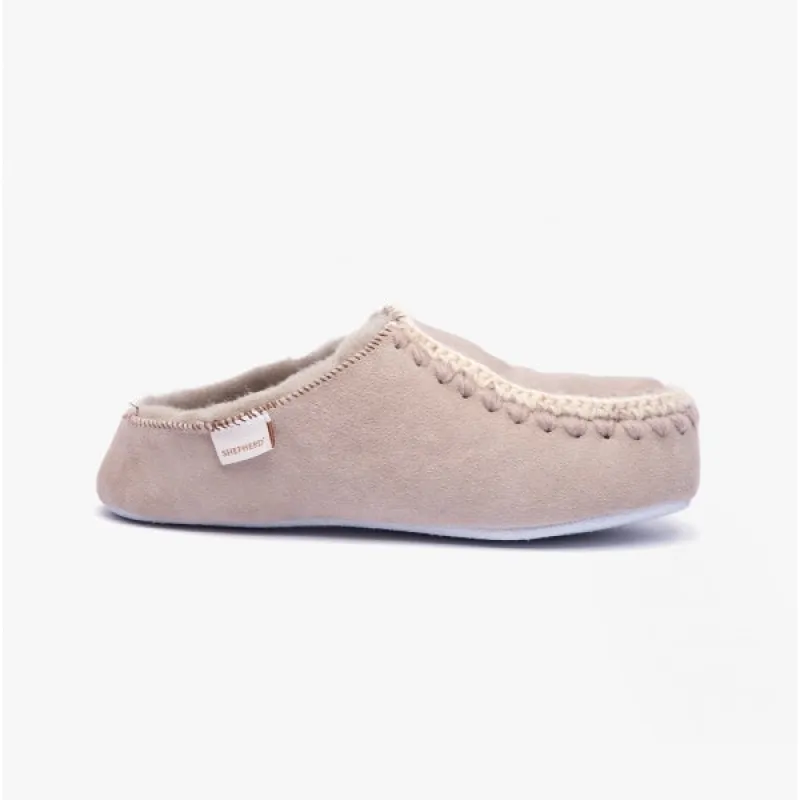 BEATRICE Ladies Sheepskin Slippers Stone sold by Shuperb