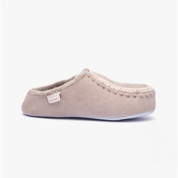 BEATRICE Ladies Sheepskin Slippers Stone sold by Shuperb