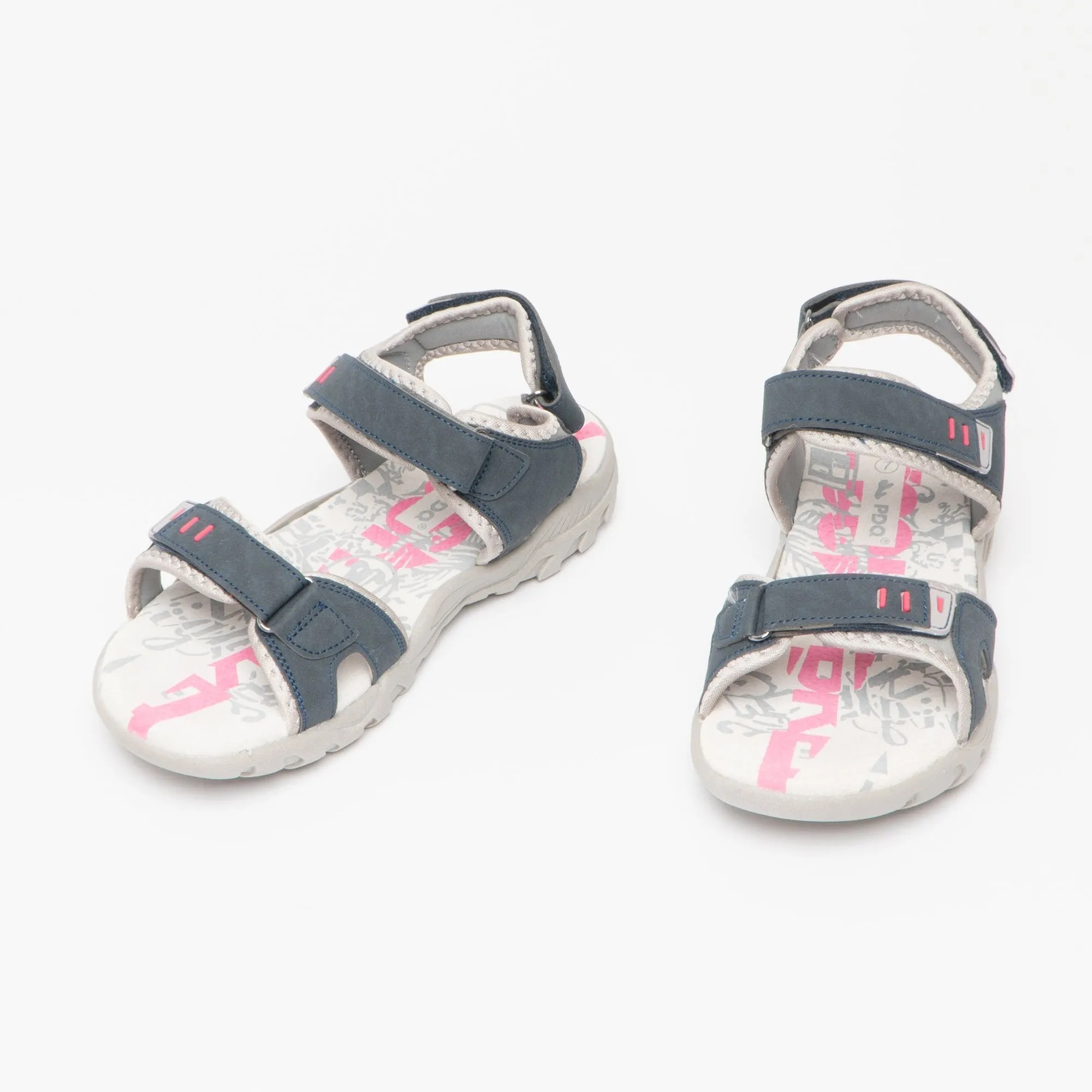 PDQ SANDY Womens Faux Nubuck Velcro Sports Sandal Navy/Grey sold by Shuperb product image thumbnail 2