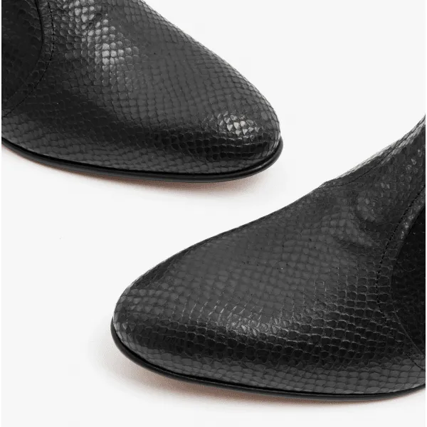 Club Cubano EMMANUEL Mens Snakeprint Leather Cuban Heel Boots Black sold by Shuperb product image thumbnail 5