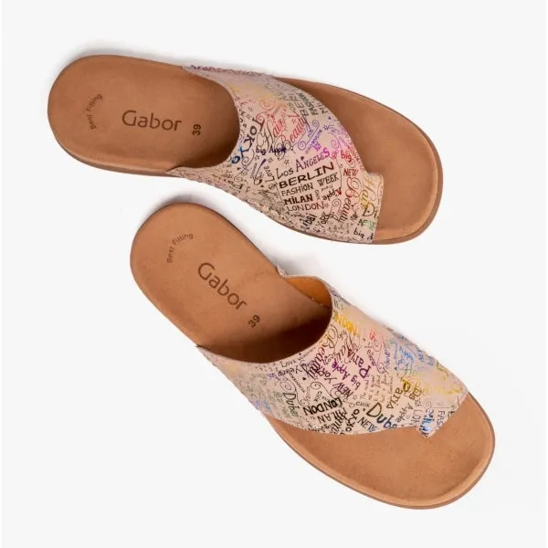 Gabor 23.700.64 Lanzarote Womens Sandals Beige Multi sold by Shuperb product image thumbnail 4