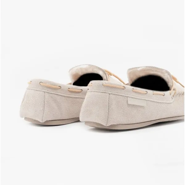 Hush Puppies ALLIE Womens Suede Moccasin Slippers Beige sold by Shuperb product image thumbnail 5