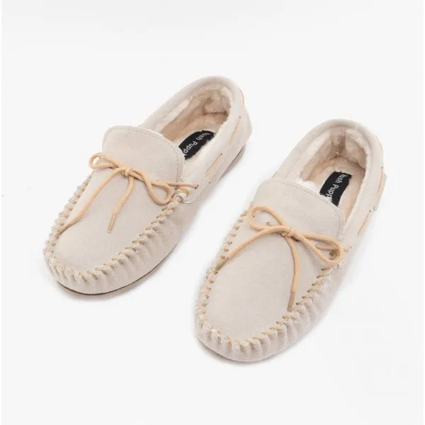 Hush Puppies ALLIE Womens Suede Moccasin Slippers Beige sold by Shuperb product image thumbnail 2
